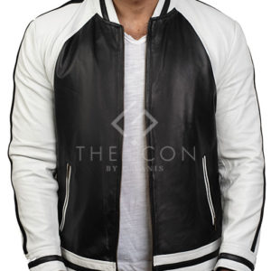 Gilanis Classic Black Stripped Bomber Jacket