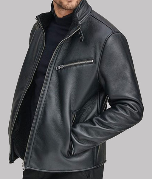 Mens Black Geniune Leather Jacket