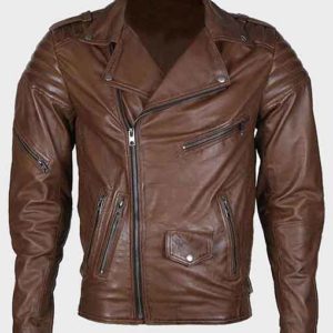 Mens Brown Motorcycle Leather Jacket