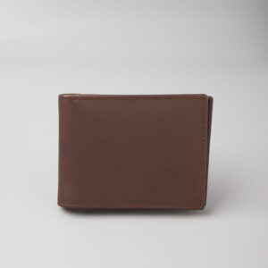 Men's Brown and Beige Classic Leather Wallet