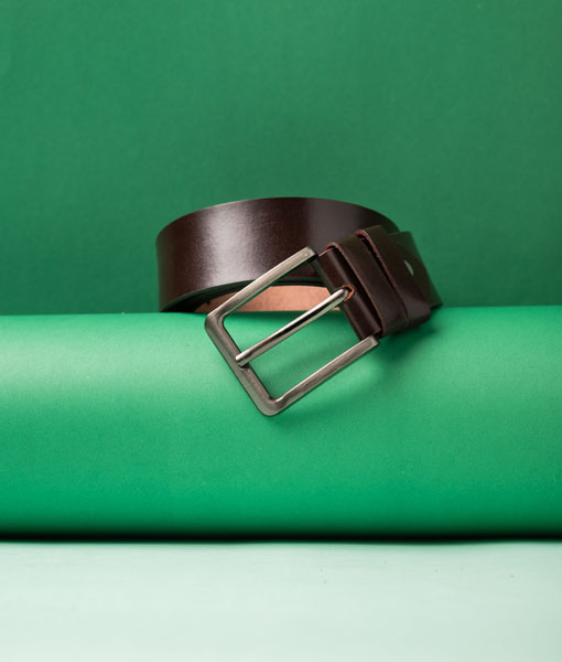 Men's Chocolate Brown Leather Belt