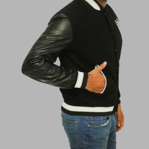 Men's Raiders Black Varsity Jacket