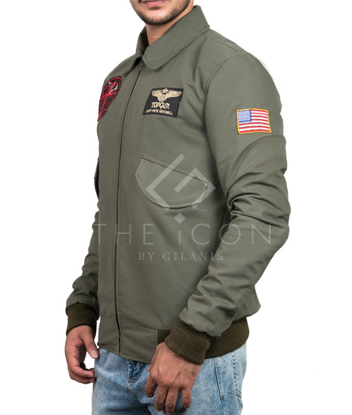 Top Gun Green Cotton Jacket