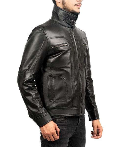 Men’s Black Biker Leather Jacket