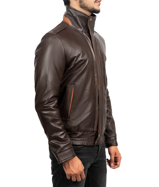 Men’s Brown Biker Leather Jacket