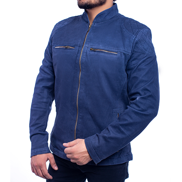 Andrew Classic Blue Suede Jacket