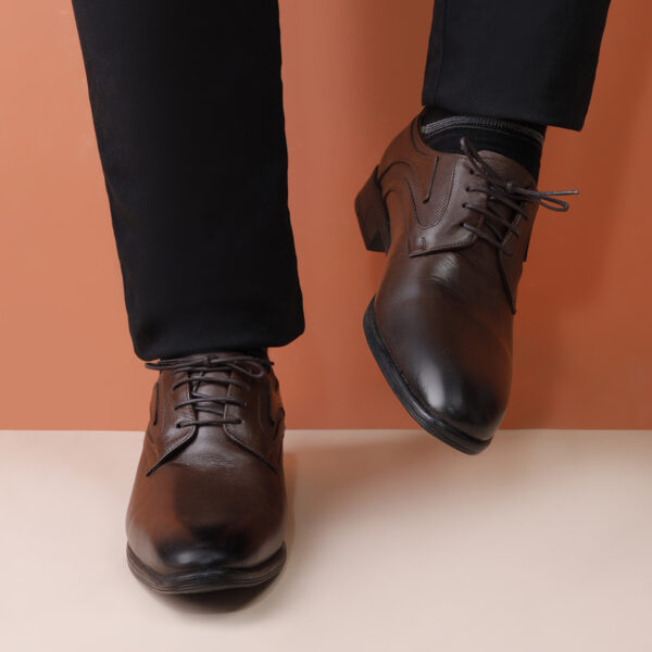 Men's Turkish-Made Formal Leather Shoes in Chocolate Brown