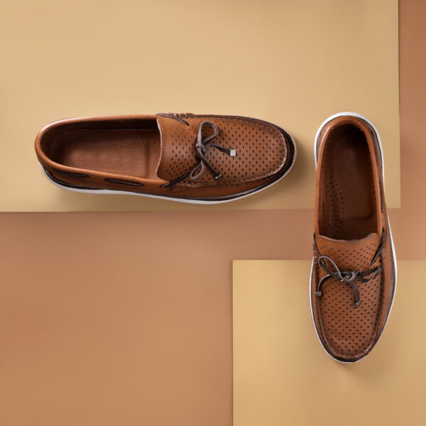 Men's Turkish-Designer Handmade Leather Shoes in Tan Color