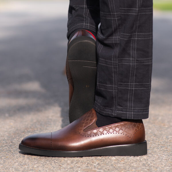 Men’s Turkish-Designer Formal Leather Shoes in Dark Brown