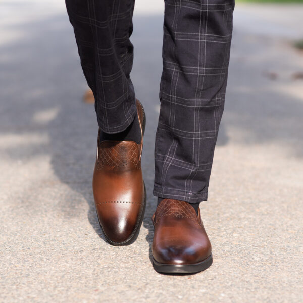Men’s Turkish-Designer Formal Leather Shoes in Dark Brown