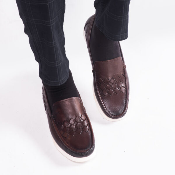 Men’s Turkiye-Made Designer Leather Shoes in Dark Brown Color