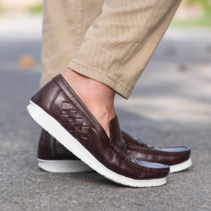 Men’s Turkiye-Made Designer Leather Shoes in Dark Brown Color