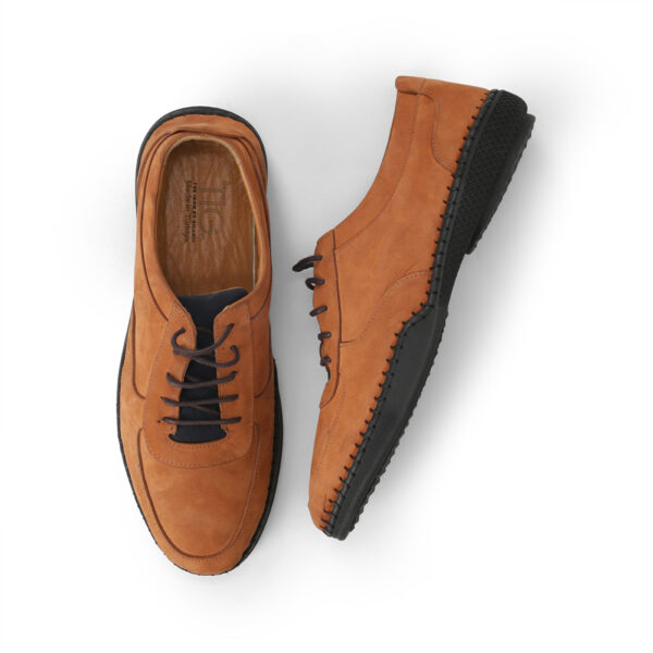 Men's Turkish Maze-styled Suede Leather Shoes in Tan