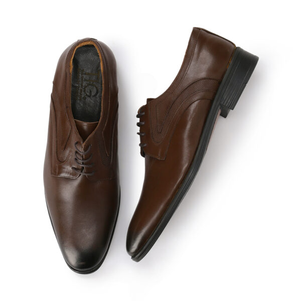 Men's Turkish-made Formal Leather Shoes in Chocolate Brown