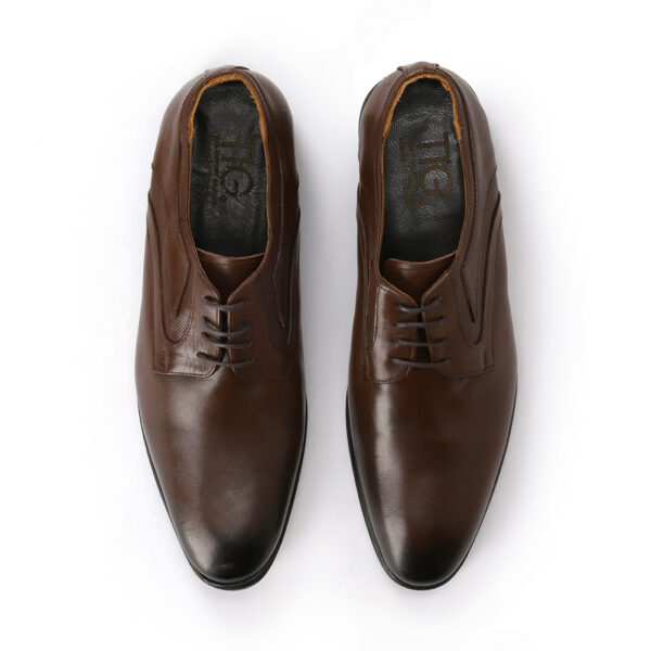 Men's Turkish-made Formal Leather Shoes in Chocolate Brown