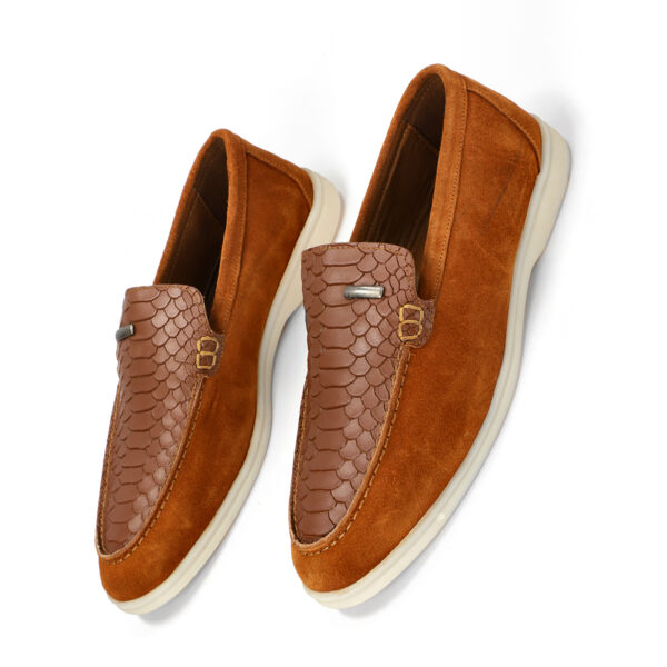 Men's Turkish-made Scales-design Suede Leather Shoes
