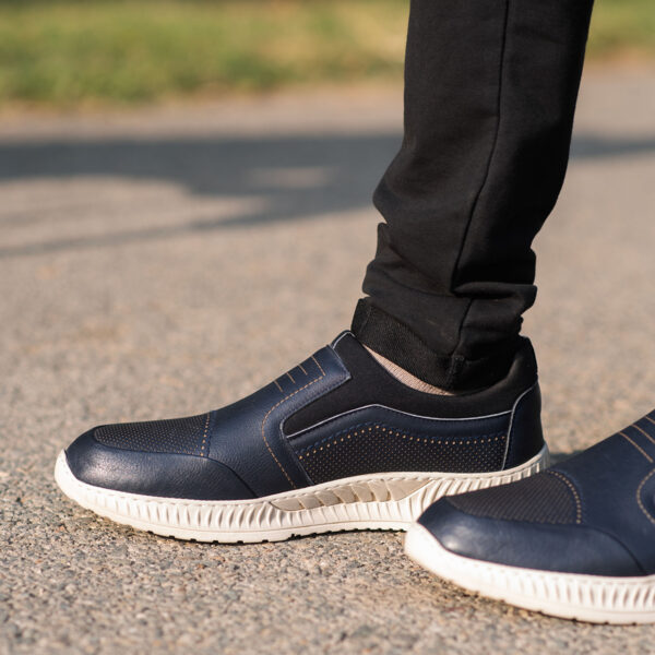 Men’s Turkish-Designer Handmade Leather Shoes in Blue Color for Men