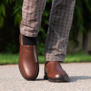 Men’s Turkish-Made Leather Shoes in Classic Dark Brown Color
