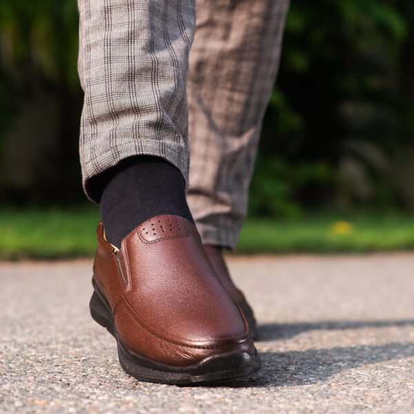 Men’s Turkish-Made Leather Shoes in Classic Dark Brown Color
