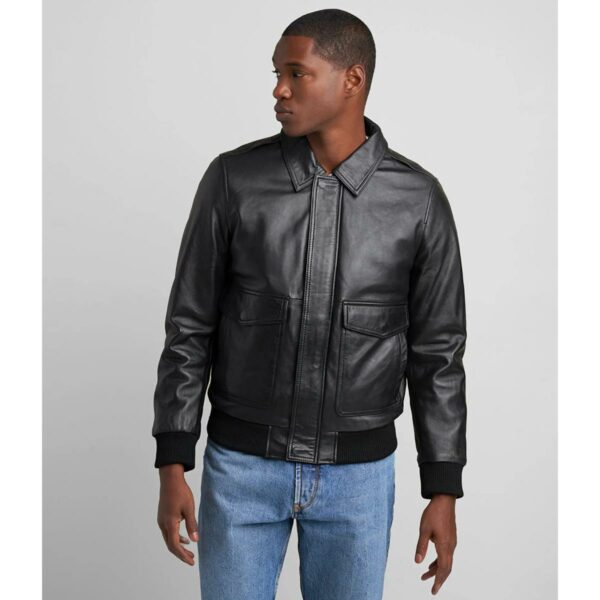 Men's Classic Black Leather Jacket
