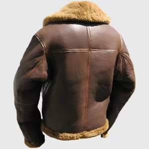 James Men's Brown B-3 Bomber Leather Jacket - Men's Brown B-6 Aviator Leather Jacket-2