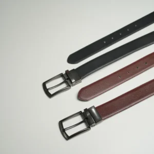 Mens Classic Plain Black & Brown Leather Belt