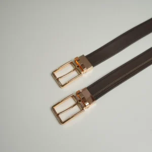 Mens New Style Plain Brown Leather Belt-2