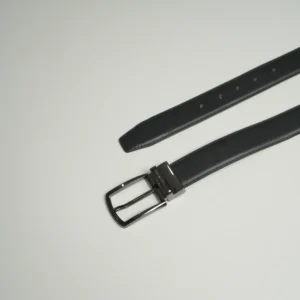 Mens Simple Black Leather Belt-2