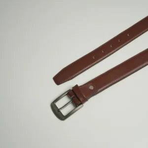 Mens Simple Brown Leather Belt-1