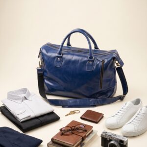Travel Luggage Tour Blue Duffle Bag-3